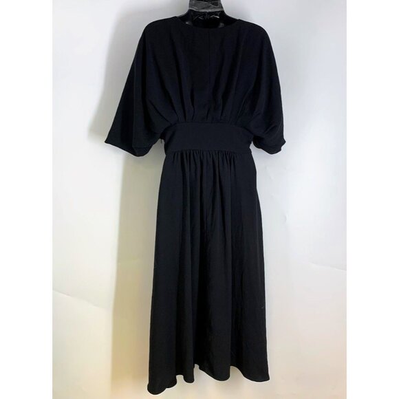 Alexia Admor V- Neckline Black Lined Pocket Dress Size 6 - Picture 2 of 14